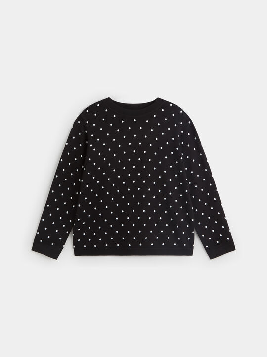 JERSEY DETALLE TOPOS Negro image number null