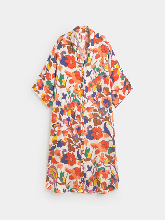 VESTIDO CAMISERO M/C Crudo image number null