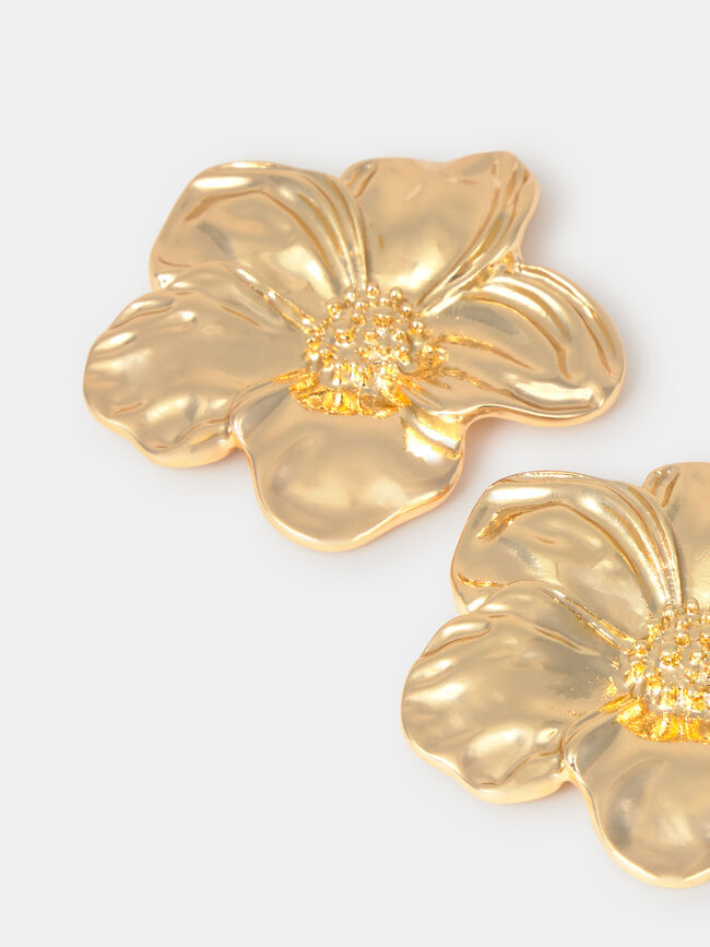 PENDIENTES FLOR DORADAS Oro