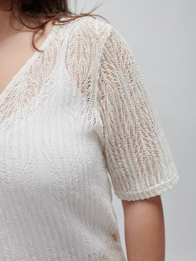CAMISETA TEXTURA Blanco Hueso