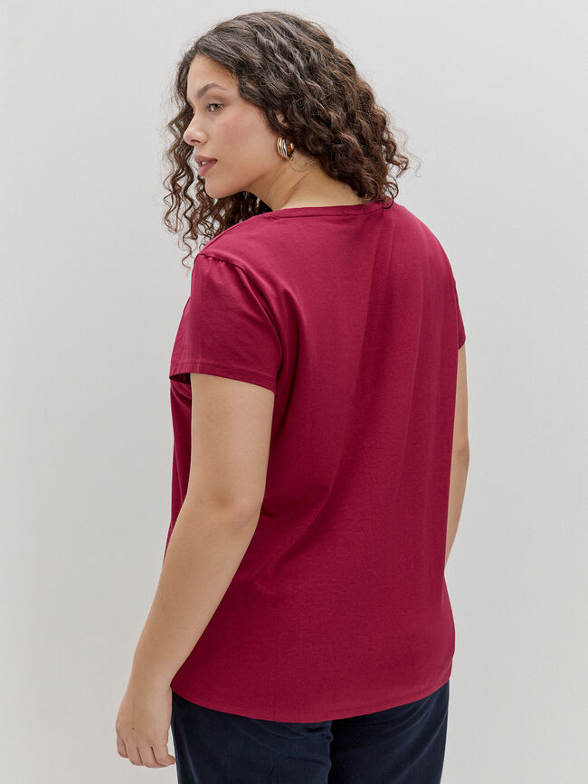 CAMISETA MARIPOSAS TERCIOPELO Granate