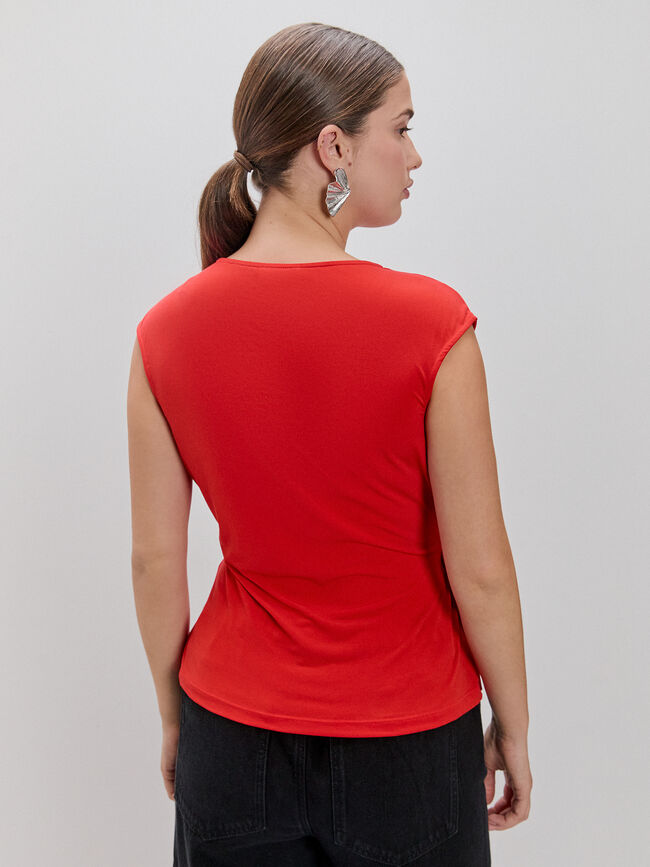 CAMISETA CRUZADA LAZO Rojo