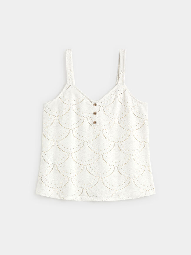CAMISETA CONJUNTO EYELET RUSTICO Natural