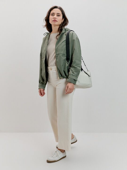 PARKA B&Aacute;SICA CAPUCHA kaki oscuro image number null