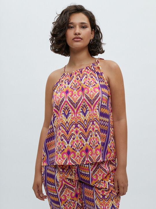 TOP HALTER estampado Crudo image number null