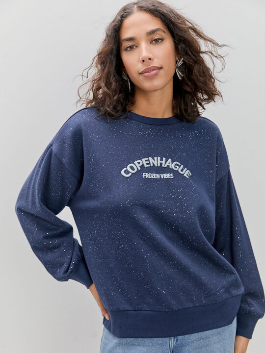 SUDADERA PURPURINA Azul Marino image number null