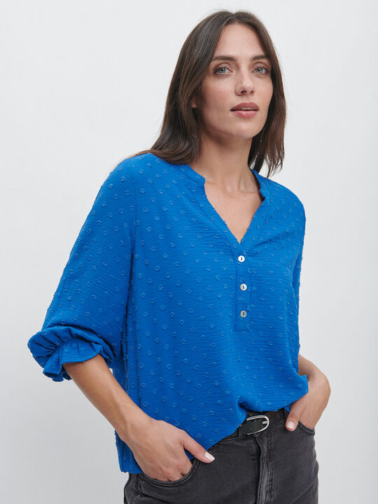 Blusa bordado Plumeti Azul Real image number null