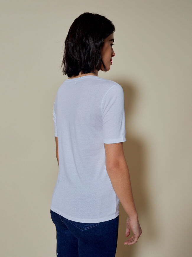 Camiseta estampada Blanco Optico