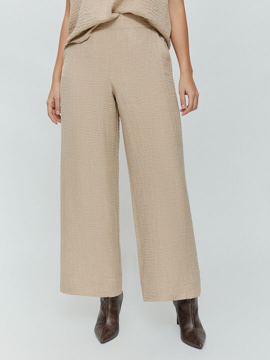 pantalon ancho Beige Tostado image number null