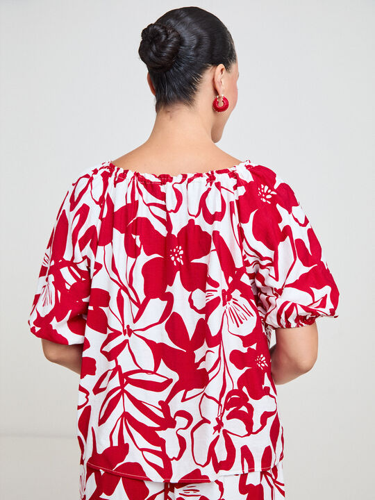 BLUSA CUELLO GOMA Rojo image number null