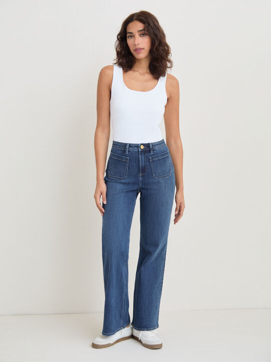 WIDE LEG BOLSILLOS Dark blue image number null