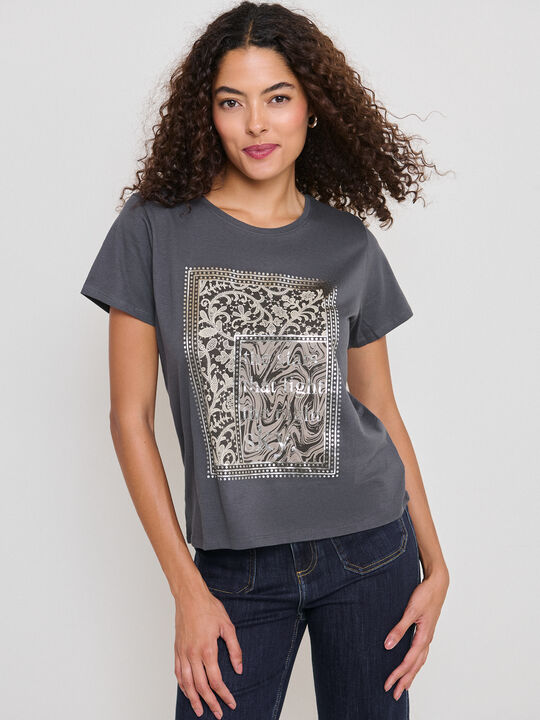 CAMISETA MARCO PLATEADO Gris image number null
