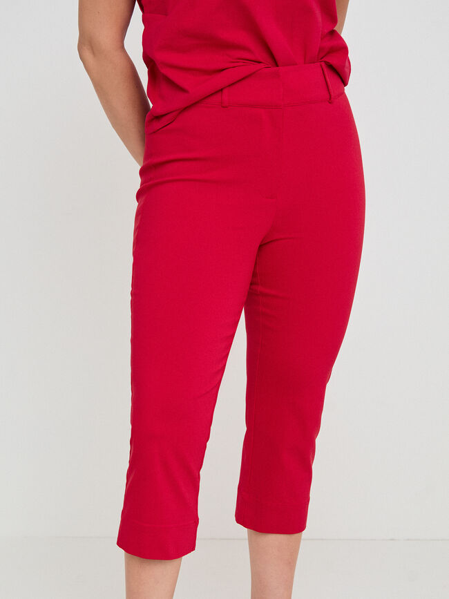 PANTAL&Oacute;N CAPRI Rojo