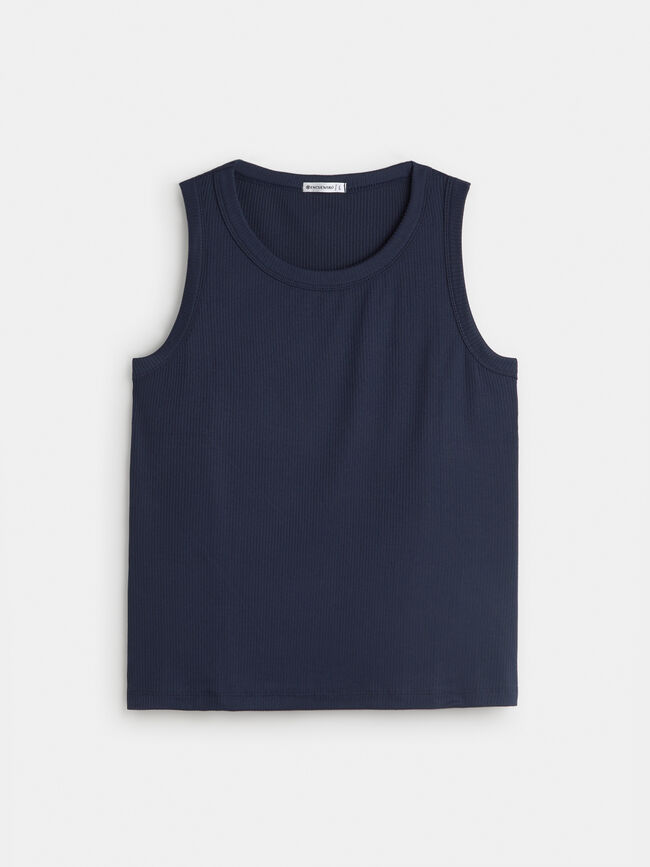 TOP CANALÉ marino claro