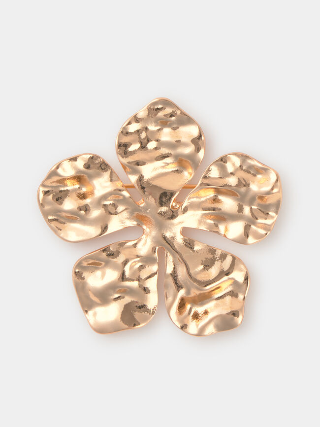 BROCHE DORADO FLOR Oro
