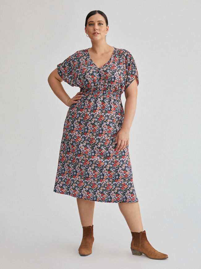 Vestido hombro caído Negro