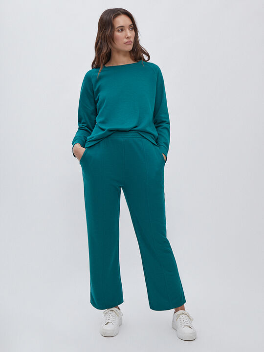 PANTALÓN JOGGER ANCHO Verde Laguna image number null