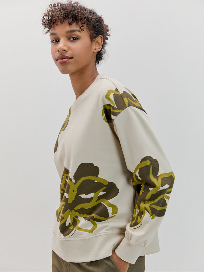 SUDADERA FLORES Estampado 1