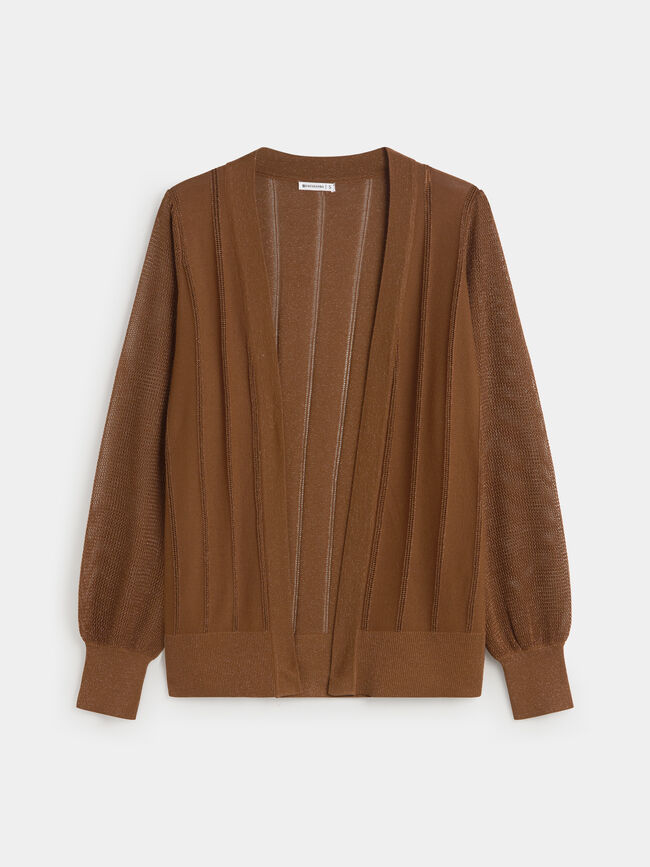 CARDIGAN HILO METÁLICO Cobre