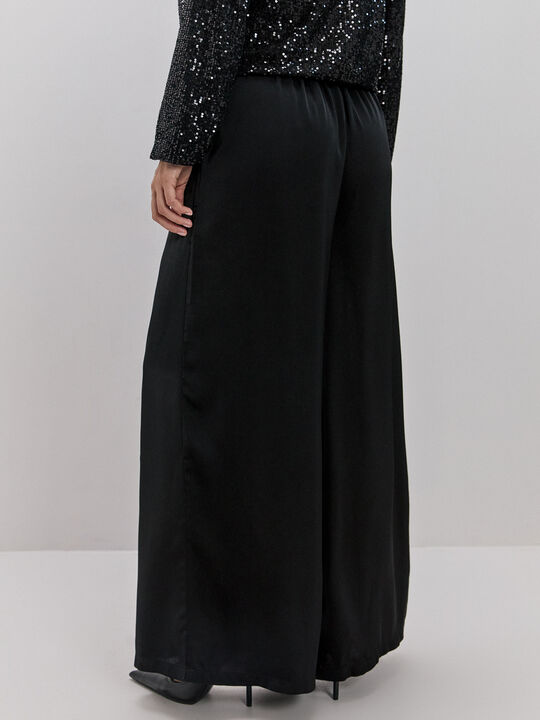 PANTALON SATEN FIESTA Negro image number null