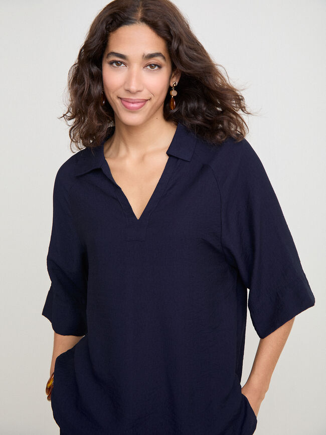 T&Uacute;NICA FLUIDA Azul Marino