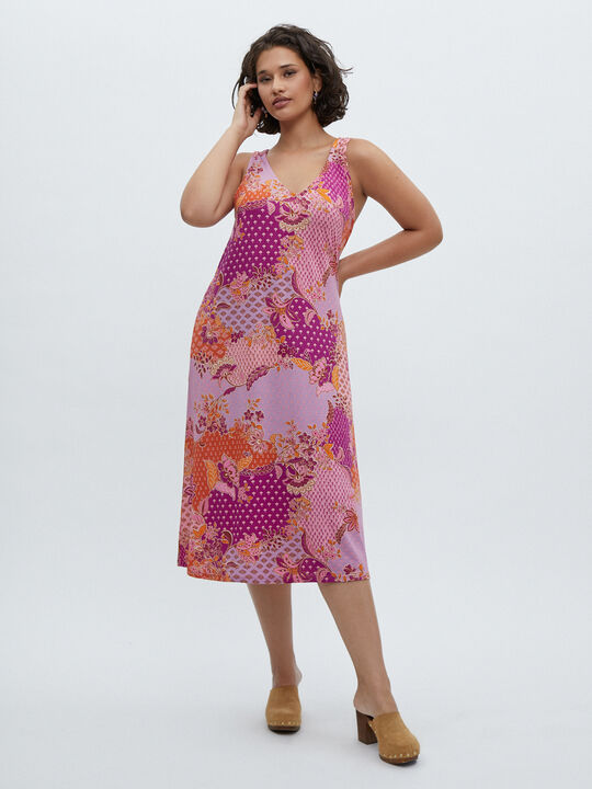 VESTIDO ESCOTE PICO Barro image number null
