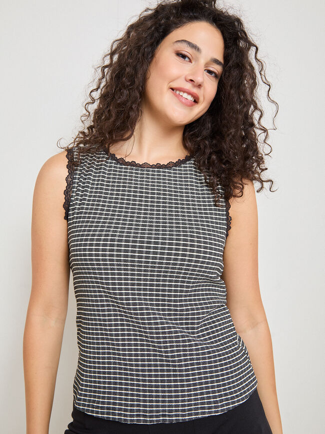 CAMISETA SET VICHY Negro