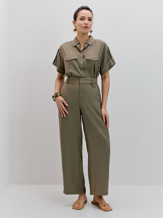 PANTAL&Oacute;N ANCHO Kaki image number null