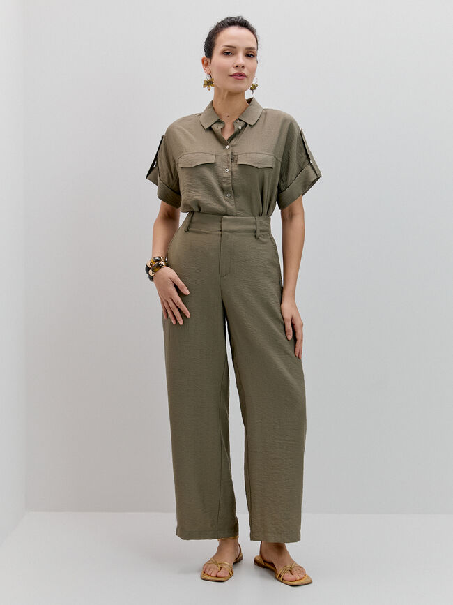 PANTAL&Oacute;N ANCHO Kaki