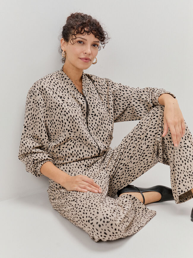 BOMBER ESTAMPADO ANIMAL Marron