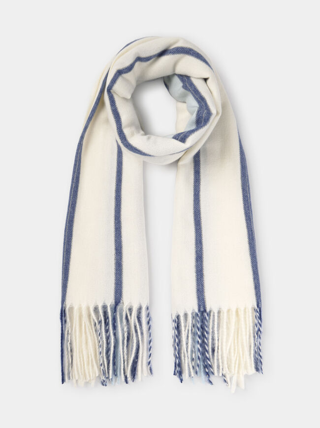 BUFANDA RALLAS BRILLO Blanco Optico