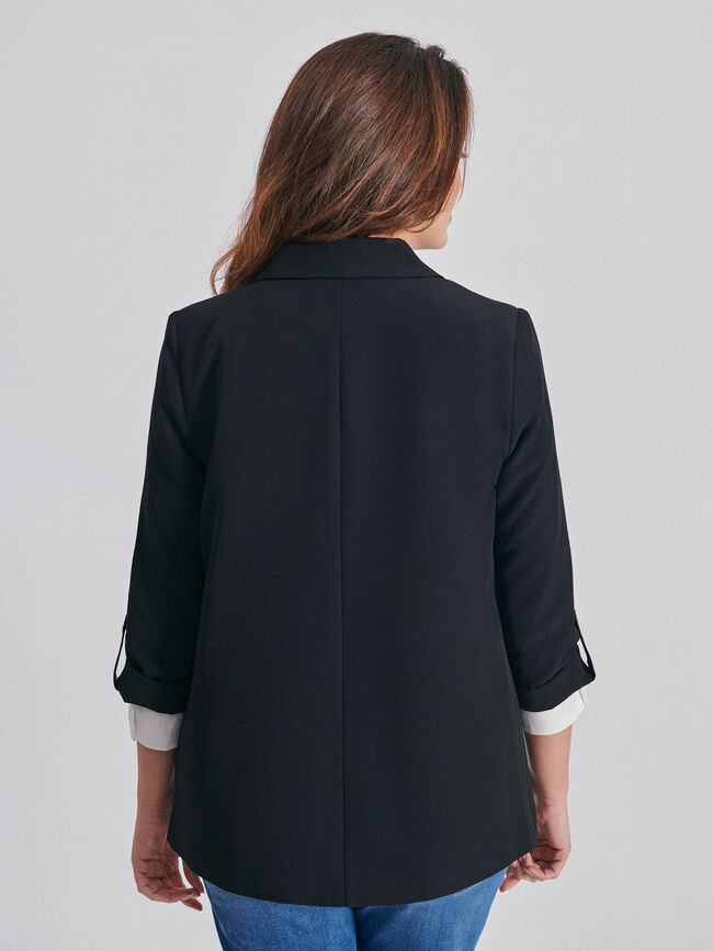 Blazer basica con forro Negro