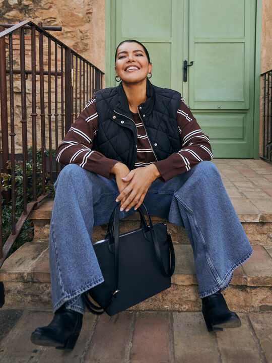 JERSEY RAYAS MARRON Chocolate image number null