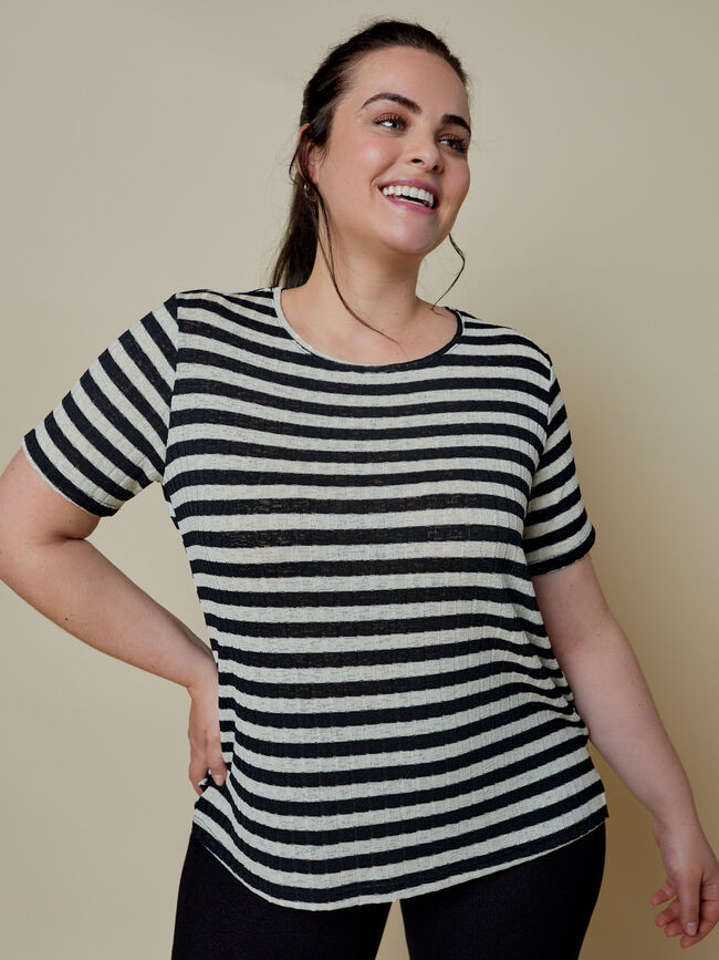 camiseta rayas Negro