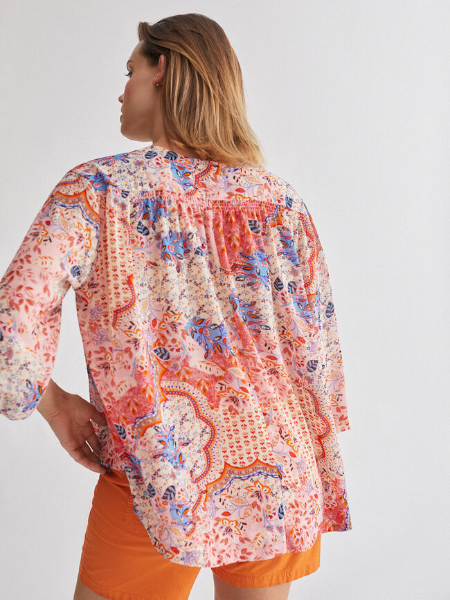 BLUSA ESTAMPADA Crudo Claro