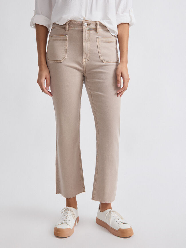VAQUERO BOOTCUT BOLSILLOS Beige