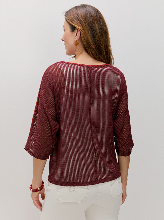 JERSEY DETALLE BORDADO Vino