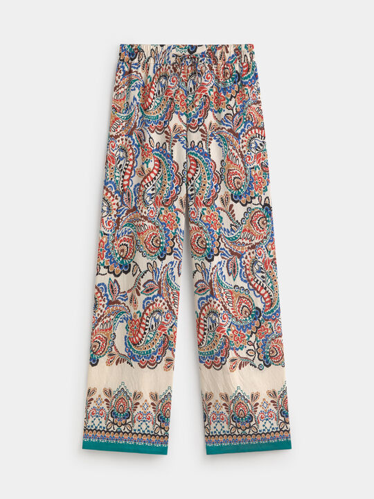 PANTAL&Oacute;N ANCHO GOMA Crudo image number null