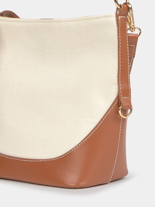BOLSO BANDOLERA COMBINADO Beige image number null