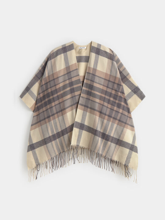 PONCHO CUADROS BRILLOS Rosa image number null