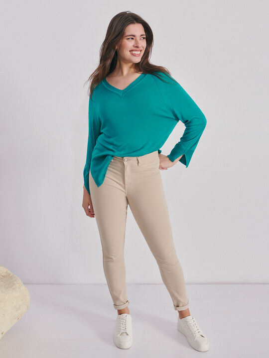 JERSEY CUELLO PICO Turquesa image number null