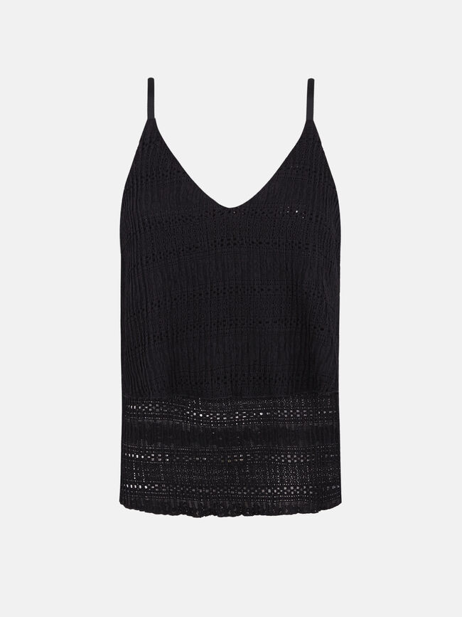 top tirantes Negro