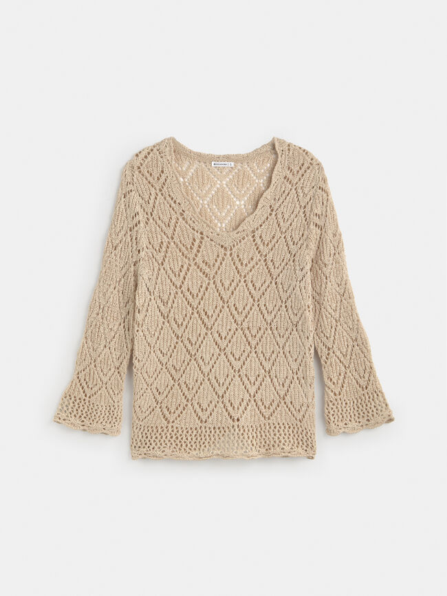 JERSEY CINTA CALADO Beige