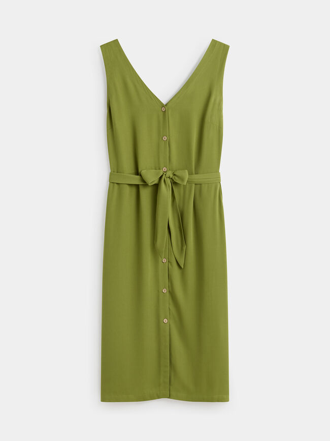 VESTIDO CAMISERO MIDI Oliva