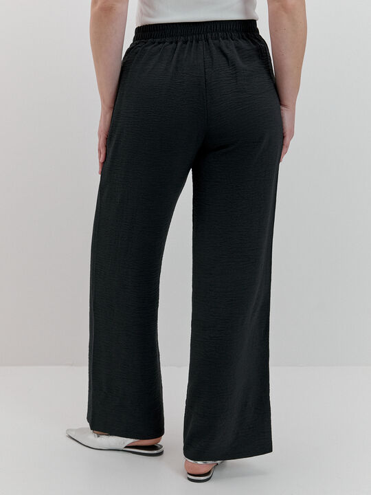 PANTALON ANCHO CINTUR&Oacute;N Negro image number null