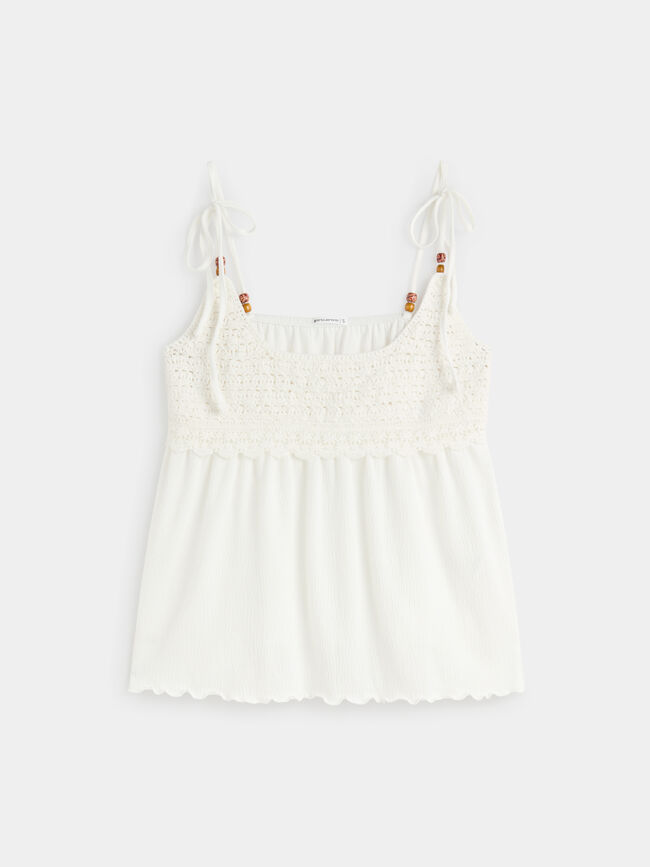 TOP CROCHET Blanco Hueso
