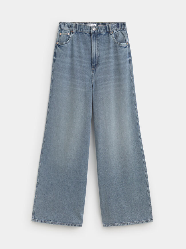 SUPER WIDE LEG GOMA Light blue