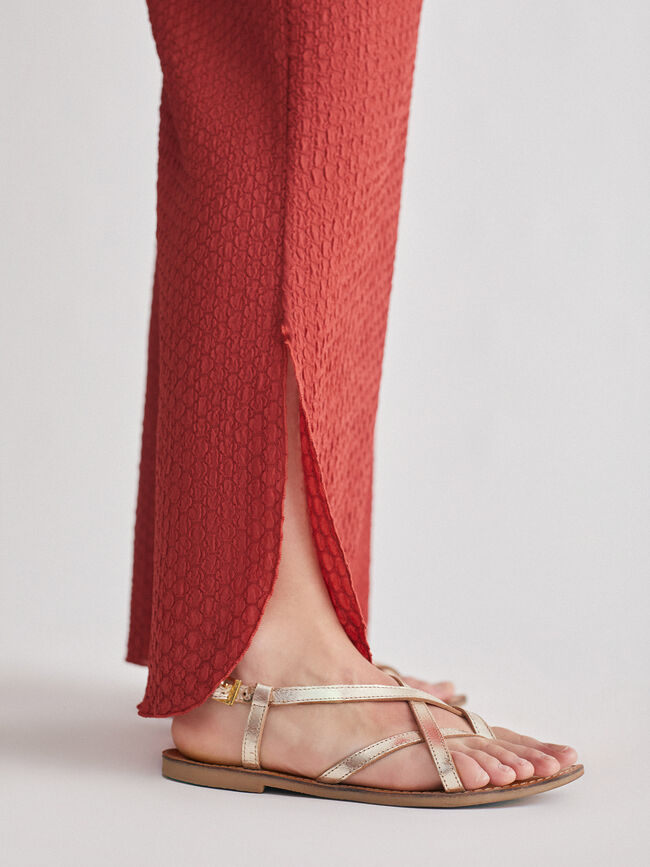 Pantalon bajo redondeado Azafran 2