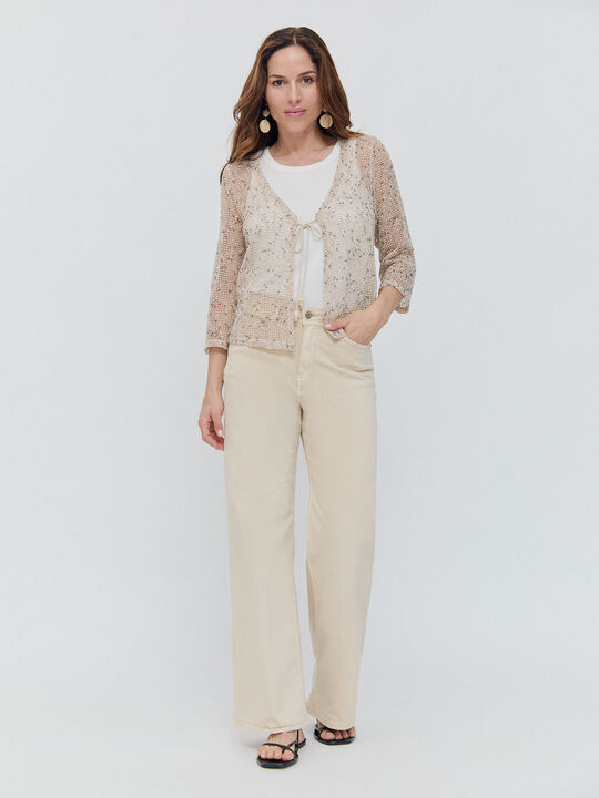 CHAQUETA REJILLA Crudo image number null