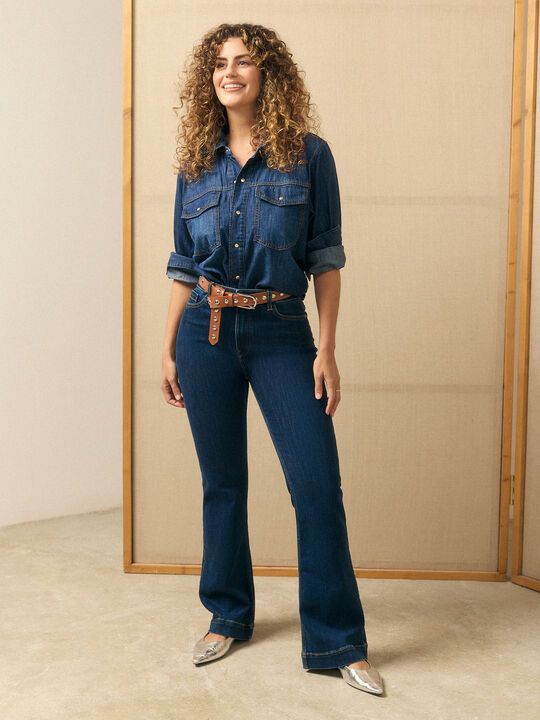 CAMISA VAQUERA RECTA Dark blue image number null